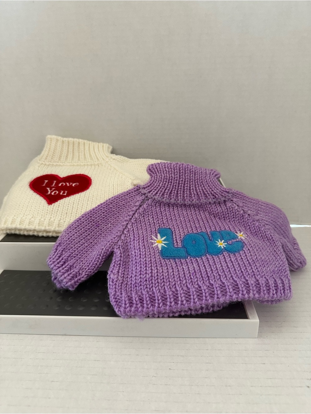 Bear Works Lot of Knitted Sweaters with Patches for Stuffed Bears #9
